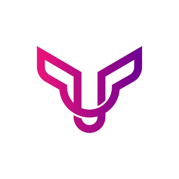 Levél Minimális Logo Design Sablon Vektorillusztráció — Stock Vector