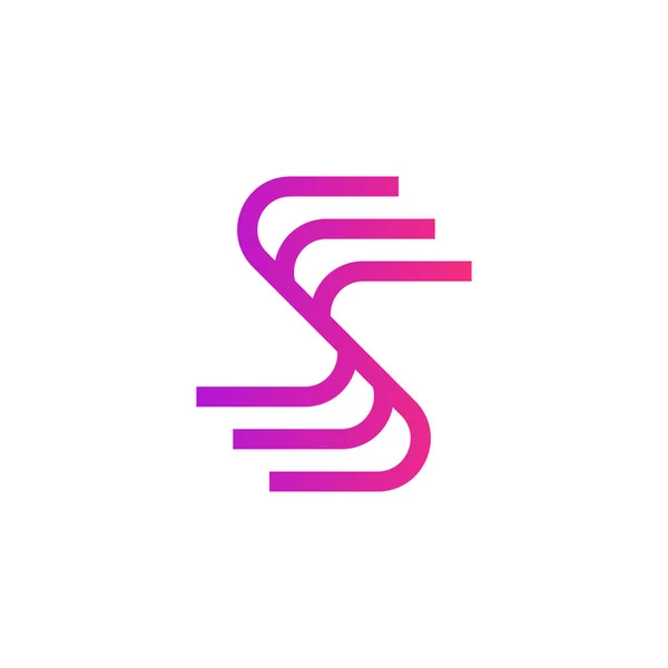 Unikátní Moderní Kreativní Značka Barevné Logo Písmene — Stockový vektor