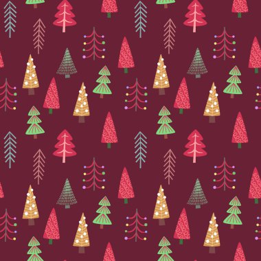 Renkli noel ağacı uyumu. Mükemmel uyum.