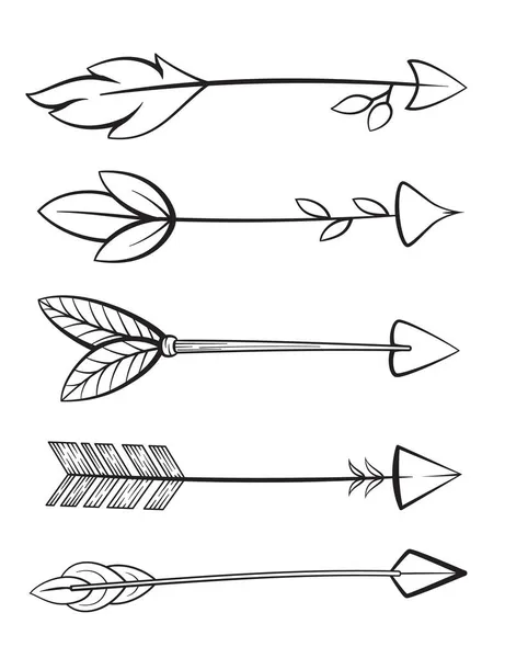 Frecce Tribali Reali Vettore Facilmente Modificabile Perfetto Giochi Decorazioni — Vettoriale Stock