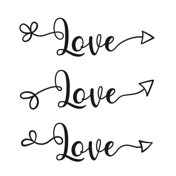 Tre Kärlekspilar Brasiliansk Portugisiska Översättning Love — Stock vektor