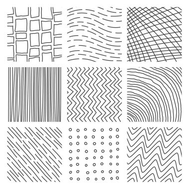 Farklı stillerde el yazıları ve vuruşlar. Harfler ve çizimler için mükemmel..