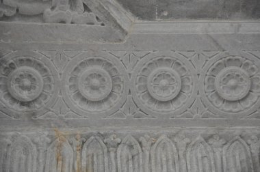 Antik Hint heykelleri ve Hindistan 'da yapılmış. 10. yüzyıldaki sanat eserleri tapınaklar tarihi insanlar, antik yaşam.
