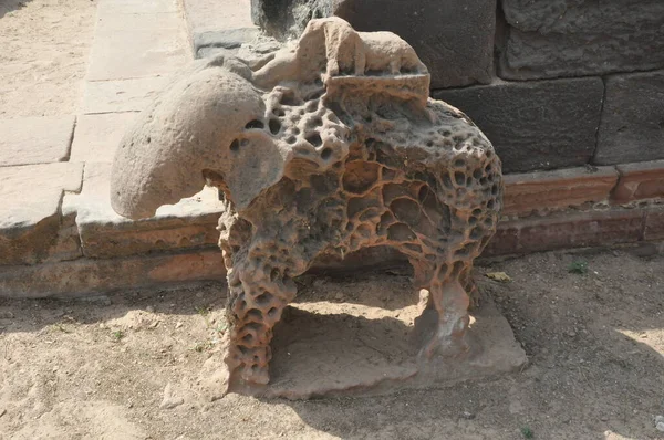 Gamle Indiske Skulpturer Paterned Indien Kunstværker Det Århundrede Templer Historiske - Stock-foto