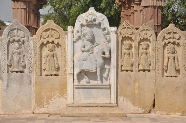 Αρχαία Ινδικά Γλυπτά Και Πατενταρισμένα Στην Ινδία Έργα Τέχνης Ναούς — Φωτογραφία Αρχείου
