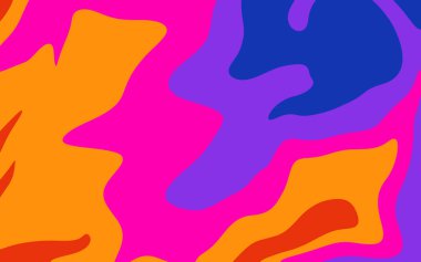 Dairesel yay ile arkaplan. Bükülmüş çizgileri olan yepyeni renkli bir çizim. Reklamlar ve reklamlar için desen.