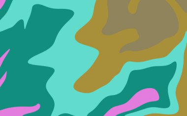 Dairesel yay ile arkaplan. Bükülmüş çizgileri olan yepyeni renkli bir çizim. Reklamlar ve reklamlar için desen.