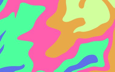 Dairesel yay ile arkaplan. Bükülmüş çizgileri olan yepyeni renkli bir çizim. Reklamlar ve reklamlar için desen.