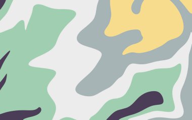 Yumuşak pastel arka plan, akışkan şekilli. Renkli soyut illüstrasyon.