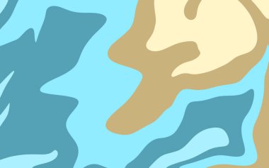 Yumuşak pastel arka plan, akışkan şekilli. Renkli soyut illüstrasyon.