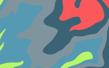 Yumuşak pastel arka plan, akışkan şekilli. Renkli soyut illüstrasyon.