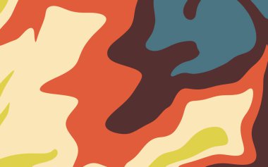 Yumuşak pastel arka plan, akışkan şekilli. Renkli soyut illüstrasyon.