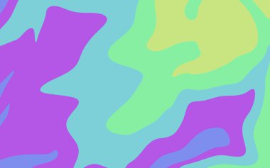 Yumuşak pastel arka plan, akışkan şekilli. Renkli soyut illüstrasyon.