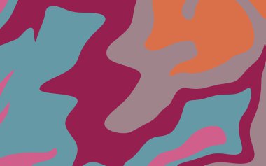 Yumuşak pastel arka plan, akışkan şekilli. Renkli soyut illüstrasyon.