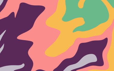 Yumuşak pastel arka plan, akışkan şekilli. Renkli soyut illüstrasyon.