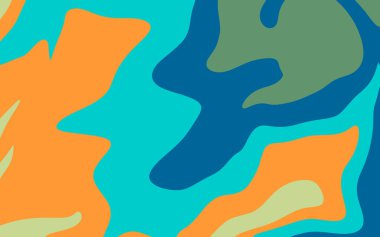 Yumuşak pastel arka plan, akışkan şekilli. Renkli soyut illüstrasyon.