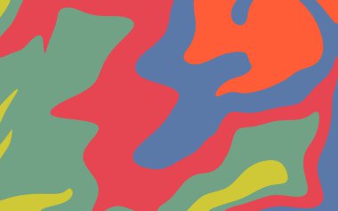 Yumuşak pastel arka plan, akışkan şekilli. Renkli soyut illüstrasyon.