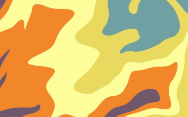 Dairesel kavisli doku. Renkli çizimler, kıvrımlardan oluşur. Broşürler, broşürler için desen.