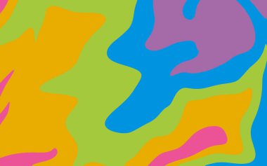 Dairesel kavisli doku. Renkli çizimler, kıvrımlardan oluşur. Broşürler, broşürler için desen.