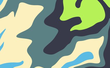 Dairesel kavisli doku. Renkli çizimler, kıvrımlardan oluşur. Broşürler, broşürler için desen.