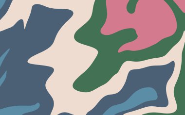 Renkli soyut arka plan. Dijital şablon. Moda afişi ve modaya uygun dekorasyon, kumaş ve tekstil tasarımı deseni.