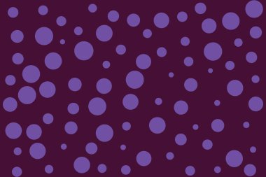 Renkli arkaplana rastgele renkli noktalar ve noktalar serpiştirilmiş. Kalın renkli noktalar, dağılım şablonu. Modern vektör illüstrasyonu.