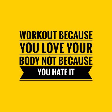 Fitness motivasyonu posteri. Metinli ilham verici spor salonu afişi.