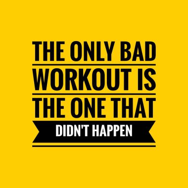 Fitness motivasyonu posteri. Metinli ilham verici spor salonu afişi.