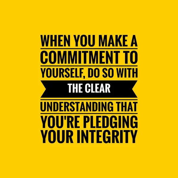 Integritätszitate Auf Gelbem Hintergrund Inspirierende Und Motivierende Zitate — Stockfoto