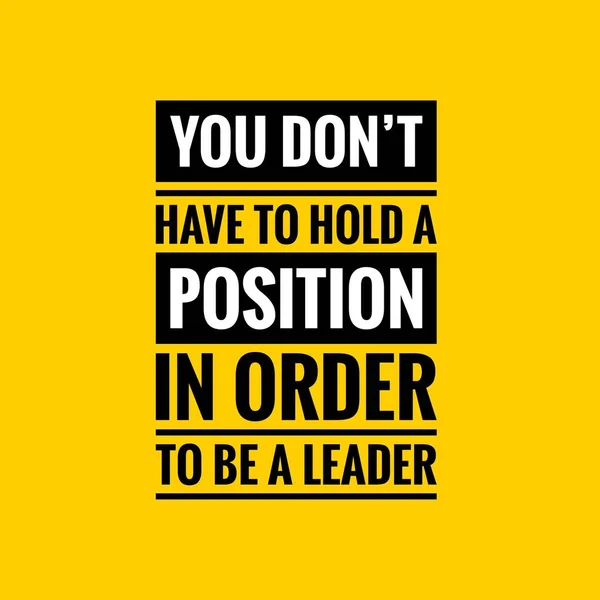 Führungszitat Inspirierendes Motivationszitat Schwarzer Text Auf Gelbem Hintergrund — Stockfoto