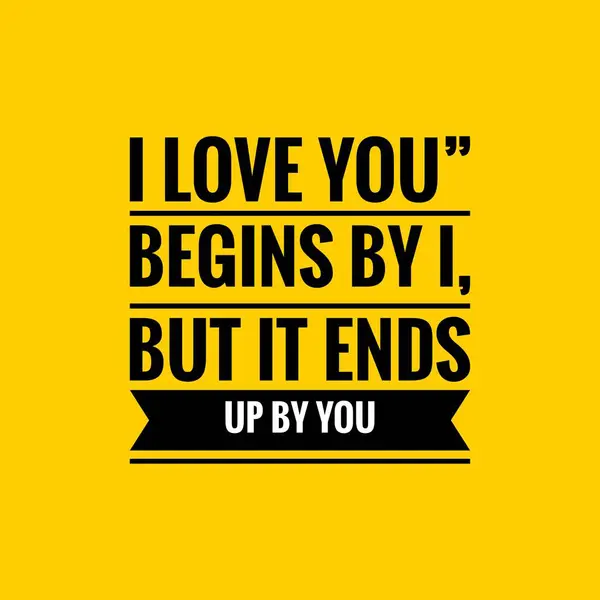 Cytat Miłości Plakat Miłosny Czarny Tekst Żółtym Tle — Zdjęcie stockowe
