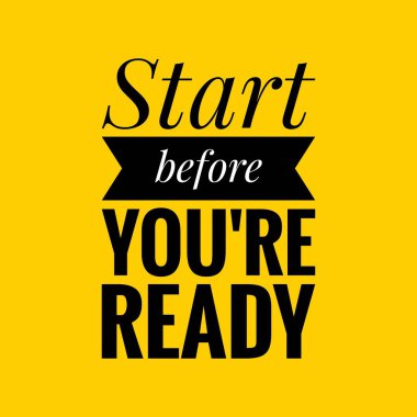 Pozitif alıntı şablonu. Sarı arkaplan üzerine siyah metin. İlham verici alıntılar ve motivasyon alıntıları.