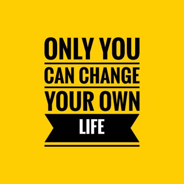 Pozitif alıntı şablonu. Sarı arkaplan üzerine siyah metin. İlham verici alıntılar ve motivasyon alıntıları.