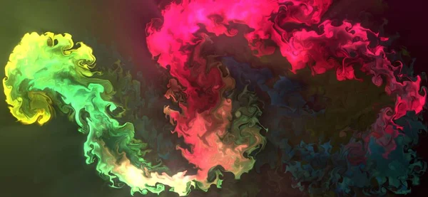 Fluide Kunst Abstrakte Bunte Hintergrund Tapete Textur Abstrakte Farbige Staubexplosion — Stockfoto