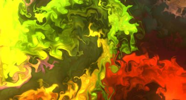 Şeffaf renk akımları, yılan gibi kıvrılan metalik girdaplar ve köpüklü renk spreyleri bu serbest akan dokuların manzarasını şekillendirir. Alkol mürekkebi tekniğindeki doğal lüks, akışkan sanat resimleri.