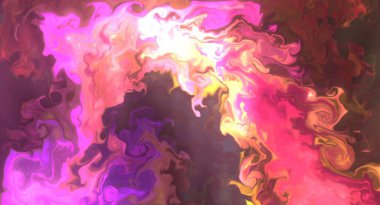 Şeffaf renk akımları, yılan gibi kıvrılan metalik girdaplar ve köpüklü renk spreyleri bu serbest akan dokuların manzarasını şekillendirir. Alkol mürekkebi tekniğindeki doğal lüks, akışkan sanat resimleri.