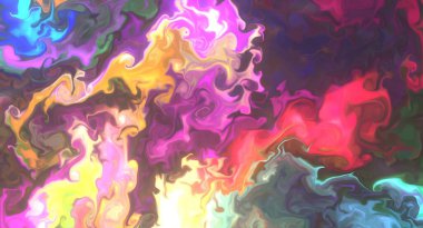 Şeffaf renk akımları, yılan gibi kıvrılan metalik girdaplar ve köpüklü renk spreyleri bu serbest akan dokuların manzarasını şekillendirir. Alkol mürekkebi tekniğindeki doğal lüks, akışkan sanat resimleri.