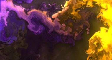 Şeffaf renk akımları, yılan gibi kıvrılan metalik girdaplar ve köpüklü renk spreyleri bu serbest akan dokuların manzarasını şekillendirir. Alkol mürekkebi tekniğindeki doğal lüks, akışkan sanat resimleri.