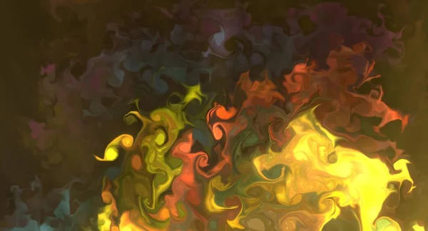 Strömungen Transluzenter Farbtöne Schlängelnde Metallische Wirbel Und Schäumende Farbsprays Prägen — Stockfoto
