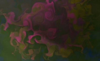 Sıvı sanat dokusu. Soyut kıvrımlı boya efektli bir arka plan. Sıvı akrilik sanat eseri ve güzel karışık boyalar. İç mekan posteri olarak kullanılabilir..