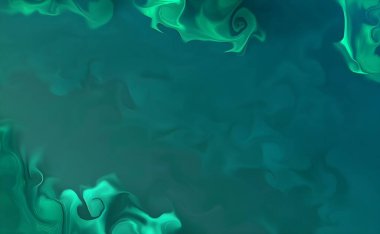 Sıvı sanat dokusu. Soyut kıvrımlı boya efektli bir arka plan. Sıvı akrilik sanat eseri ve güzel karışık boyalar. İç mekan posteri olarak kullanılabilir..