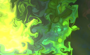 Güzel soyut sanat arkaplanı. Sıvı akrilik tekniğinde rastgele karıştırılmış boyalar. Girdap damarlarının sanatsal görüntüsü turkuaz bej tonlarda mermer dokusu.