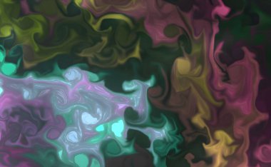 Güzel soyut sanat arkaplanı. Sıvı akrilik tekniğinde rastgele karıştırılmış boyalar. Girdap damarlarının sanatsal görüntüsü turkuaz bej tonlarda mermer dokusu.