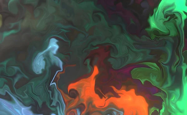 Kreativní Abstraktní Ručně Malované Pozadí Mramorová Textura Abstraktní Oceán Akrylová — Stock fotografie