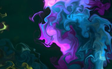 Acrylic Pour Color Liquid mermer soyut yüzeyler tasarımı. Yaratıcı soyut el boyası arka plan, mermer doku, soyut okyanus, tuvaldeki akrilik resim. Modern sanat. Çağdaş sanat.