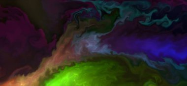 Posterler ve basılı malzemeler için alkol mürekkebi. Renklerin akışkan sanat karışımı.