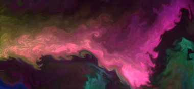 Posterler ve basılı malzemeler için alkol mürekkebi. Renklerin akışkan sanat karışımı.