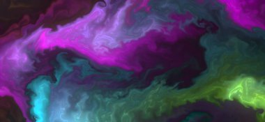 Renklerin karışımı dalgalar ve girdaplar yaratır. Posterler ve diğer basılı materyaller için.