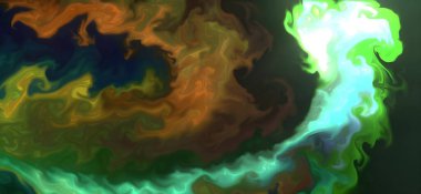 Posterler ve basılı malzemeler için alkol mürekkebi. Renklerin akışkan sanat karışımı.