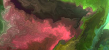 Posterler ve basılı malzemeler için alkol mürekkebi. Renklerin akışkan sanat karışımı.